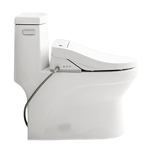 Inodoro de una pieza Tours con asiento inteligente Vivante y manija de descarga en el lado izquierdo, 1,28 galones por descarga miniatura 6