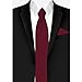Jacob Alexander Solid Color Men's Regular Tie - Burgundy Wine