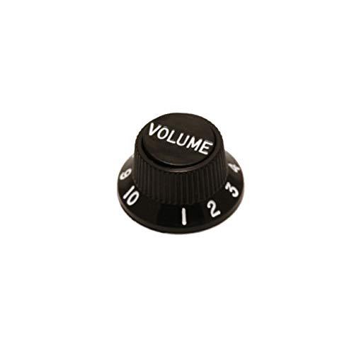 Knob Preto Volume Plástico para Guitarra Stratocaster com 10 Unidades - DOLPHIN 7398