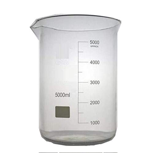 Rocwing Boro 3.3 Glass Graduated Measuring Beaker for Lab or Kitchen (5000ml)