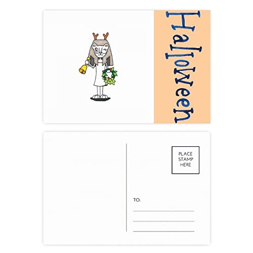 Cartes postales d'Halloween cornes de cerf en impression d'art pour collectionneur