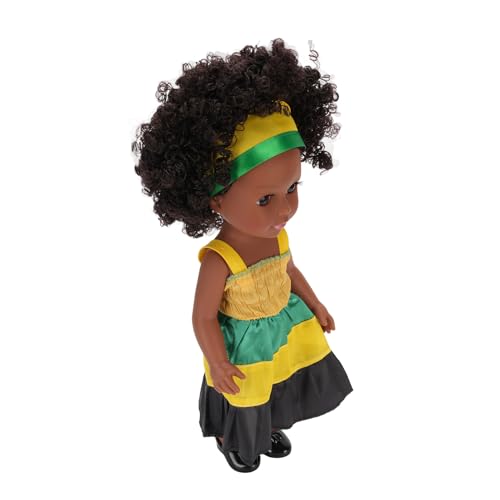 Focket Muñecas para Bebés Renacidas, de 14 Pulgadas, una Niña Negra, una Muñeca Recién Nacida Realista con Ropa de Cabello Rizado Que Cambia Africano, de bebé para Niños Decoración del Dormitorio