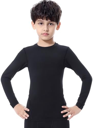 （01:30時点） [Rovidorx] アンダーシャツ キッズ スポーツインナー ジュニア 長袖 サッカー インナー アンダーウェア 子供 コンプレッションウェア サッカーウェア ラッシュガード 男の子 野球 速乾 UVカット 1019-blk-blk-160