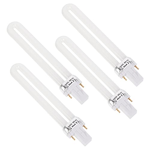 Gatuida 9W UV Bulbs for Nail Lamp: 4pcs Nail Art Dryer Lamp Bulb Tube U-Shaped UV 9W 365nm Nail Lamp Bulb Replacement for Nail Art Dryer UV Lamp Light