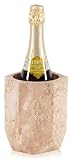 SPESHSTONES Enfriador de vino de mármol hecho a mano, 16,5 cm, travertino - Enfriador de botellas de vino de 750 ml para la cocina, carrito de bar, decoración para enfriar y mantener las bebidas frías