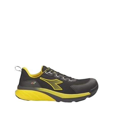 Diadora Vortex DA2 Low S3S SC FO SR HRO ESD (C0401-​BLACK/​Yellow CROMS, Sistema Taglie Calzature EU, Adulto, Uomo, Numero, Media, 42)