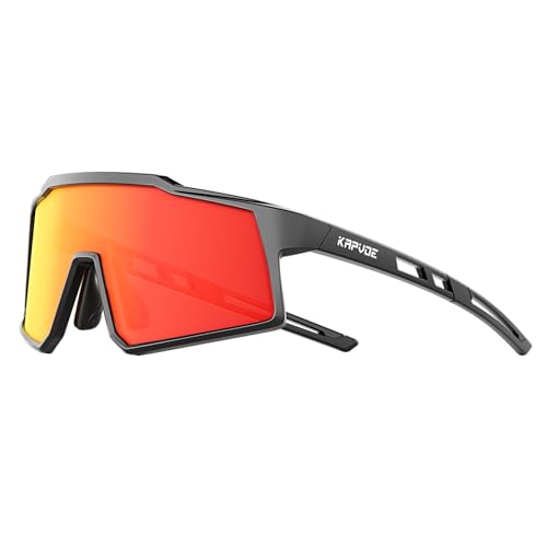 KAPVOE Gafas de sol Polarizadas para Niños Gafas de Ciclismo Juvenil Béisbol Softball Tenis Protección UV400 Montura TR90 para Niños Niñas Deportes Ciclismo 01