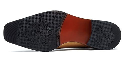 Santimon Mens Oxfords Formal Dress Shoes Genuine Leather Cap Toe Derby Fashion Comfortable Tuxedo Wedding Business Casual Prom Shoes for Men3