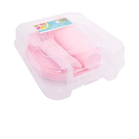 YöL Pink 30pc Reusable Picnic Set Cover