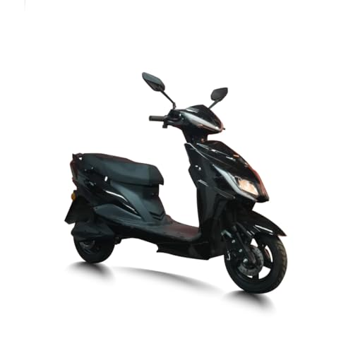 Image of Electric Scooter for Adult with 48V 30AH Lithium Battery, 50-60km Range, 35-40km /h Speed, Disc & Drum Brakes, LED or LCD Headlight, Comfortable Seat, Non-RTO, 1Year Battery Warranty (Black)