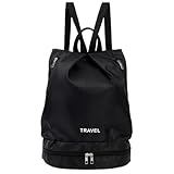Vibhgtf Mochila impermeable impermeable para piscina, bolsa de gimnasio, multifuncional, portátil, impermeable, para natación, camping, viajes, senderismo, deportes al aire libre, Negro , ver