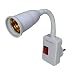 Produktbild STBTECH Plug in LED Wandleuchten mit Flexible Schwanenhals, Lampenfassung Fassung mit Ein/Aus-Schalter,E27 Steckdosenlampe Arbeitsleuchten,ohne Glühbirne
