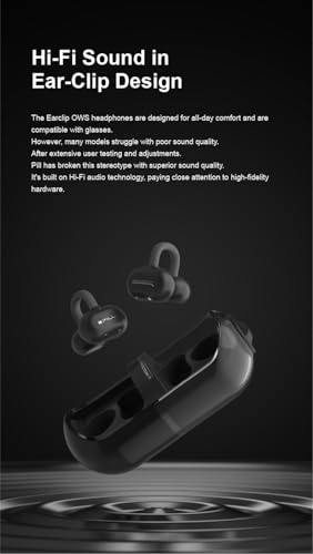 Image of Moondrop Pill Open Ear Headphones Bluetooth 6.0 OWS Hanging Earphones IPX4 Open Ear Clip Wireless Earbuds Built-in AI ENC MD-0WS-003 (RED)