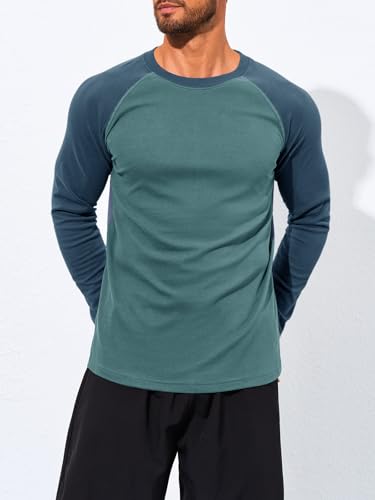 Yousify Mens Athletic Thermal T Shirts Fleece Crew Neck Long Sleeve Shirts Running Hiking Active Pullover Tops with Pocket4