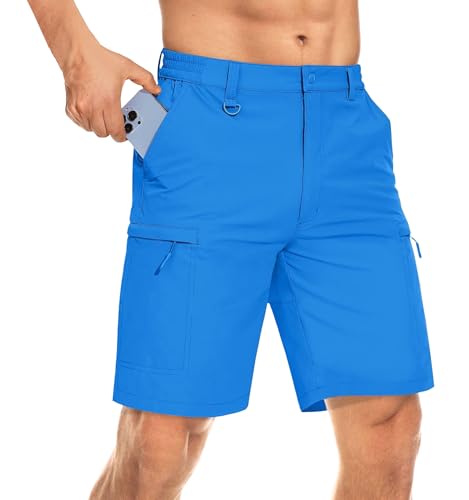 JEShifangjiusu Mens Buckle Adventure Hiking Cargo Shorts Quick Dry Lightweight Shorts Moisture-Wicking Golf Short Pant