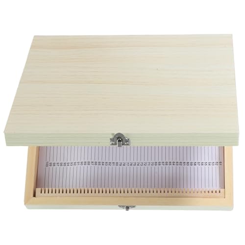 COSMEVIVI 100-piece Wooden Microscope Slide Storage Box Microscope Slide Case for Laboratory Supplies Style