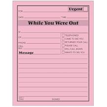 TOPS While You Were Out One-Sided Note Pads, 4.25 x 5.5 Inches, Pink, 50 Sheets per Pad, 12 Pads per Pack 3002P
