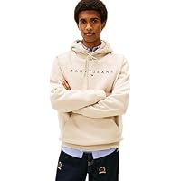 Tommy Jeans Herren TJM Reg Linear Logo Hoodie EXT Dm0Dm20746 Kapuzenpullover, BEIGE (Gulf Sand), L