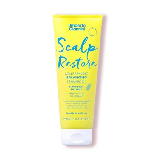 Umberto Giannini Scalp Restore Shampoo, Vegan & Cruelty Free Scalp Reviving Anti-Dandruff Formula with Super Fruit Enzymes, 250 ml