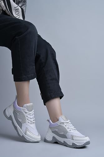 Image of JM LOOKS Women's Chunky Sneakers Casual Shoes Stylish, Durable, and Perfect for Any Occasion