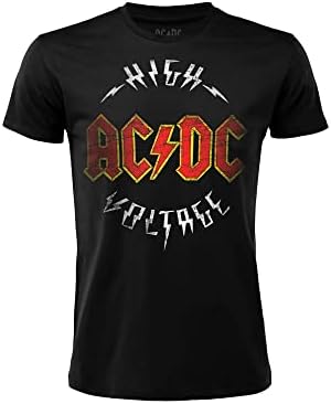 AC/DC T-Shirt High Voltage Official AC DC Front Print Band Rock ACDC Black Cotton Children's Sizes