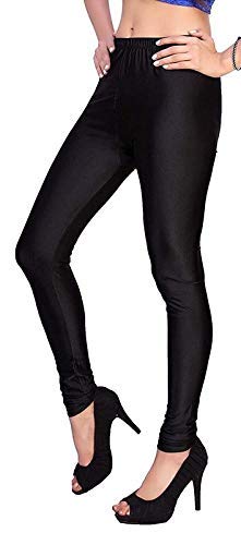 Poly Cotton Shimmer Leggings (Black 
