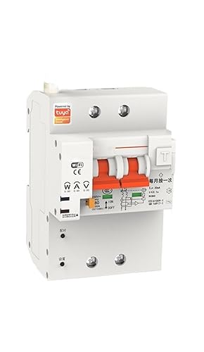 Disjoncteur WiFi 220V avec protection contre les fuites et mesure de consommation kWh 4P