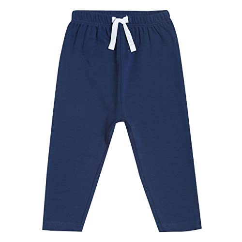 Image of miniklub Boys Blue Solid Pure Cotton Track Pants