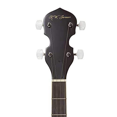 Jameson Guitars 5-String Banjo 24 Bracket with Closed Solid Back and Geared 5th Tuner - Thumbnail 4