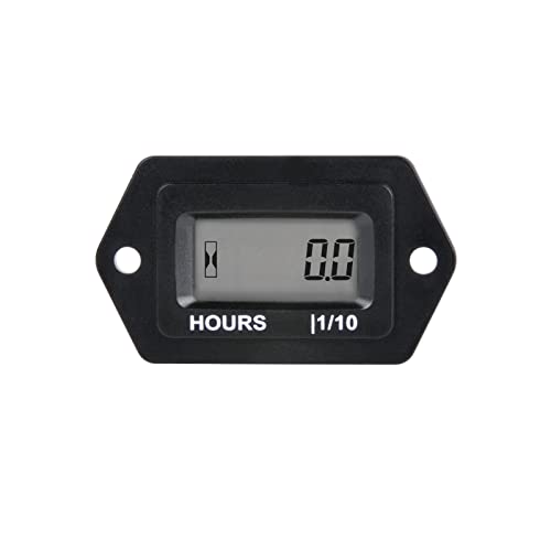 Yooreal Contador de horas digital para motor pequeño, CA/CC 5-277 V, diseño impermeable, funciona en varios de ZTR/cortacésped tractor generador motosierra