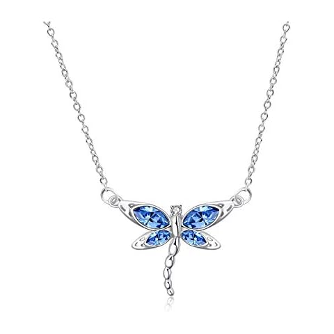 AOBOCO Dragonfly Gifts - Sterling Silver Dreamy Dragonfly Necklace - Dragonfly Jewelry Gifts for Her Cover