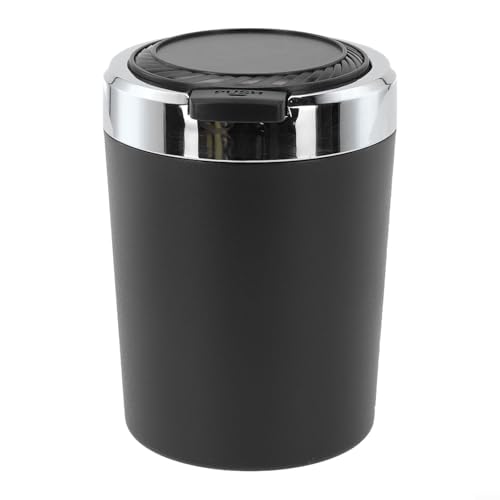 Lawnoval LED Light Aluminum Cup Ash Tray for Car, Smokeless and Portable Design (Slivery)