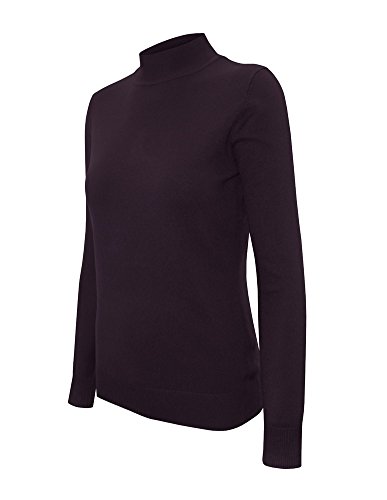 Image of Cielo Women's Solid Basic Stretch Mock Neck Pullover Knit Sweater