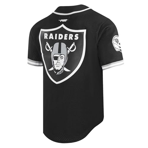 Pro Standard Men'S Maxx Crosby Black Las Vegas Raiders Mesh Button-Up Baseball Jersey thumb #3