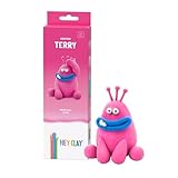 Fat Brain Toys Hey Clay Monsters Terry- Colourful Modeling Air Dry Clay for Kids - Air Dry Clay Kit 3 cans and Sculpting Tools with Fun Interactive Instructions App