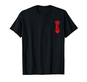 King of Hearts King and Queen Easy Couple Halloween Kostüm T-Shirt