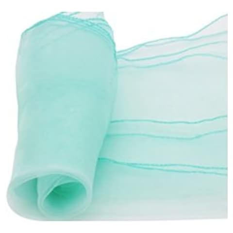 HEMEIREN Organza Table Runners 10 Piecs Tiffany Blue, 12x108 Inches Sheer Scarf Organza Swag Table Runners for Wedding Reception Bridal Shower Birthday Party Decorations Cover