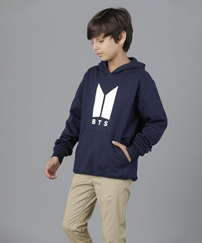 Image of KYDA KIDS Boys Cotton Regular Fit Hooded Neck Hoodies - Sweatshirt with Hoodies Full Sleeves Winter Wear, Long Sleeve Sweatshirts for Boys