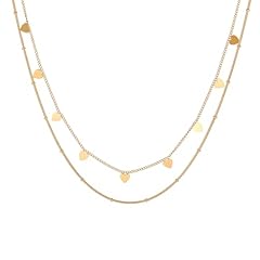 Double Heart Beads-Gold