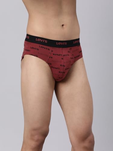 Image of Levi's 021 Brief for Men | Cotton Stretch Fabric | Printed Men's Underwear | Breathable | Anti-Roll Waistband | Extra Supportive Gusset | Functional Fly | Dual Layer 3D Pouch | Tagless | Pack of 2