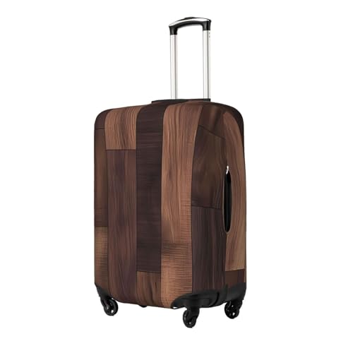 Wooden Elastic Travel Luggage Cover, Washable Spandex Suitcase Protector, Anti-Scratch Fits 18-32 Inch2