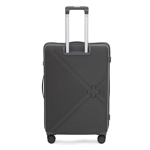 Image of SWISS MILITARY Maze 75CM Hard Trolley Bag, 106L Large Polypropylene Luggage, TSA Lock, 360 Dual Wheels, Anti-Theft Zipper, Branded Interior, Strong Handle, Long Trip Travel Suitcase, 5-Year Warranty