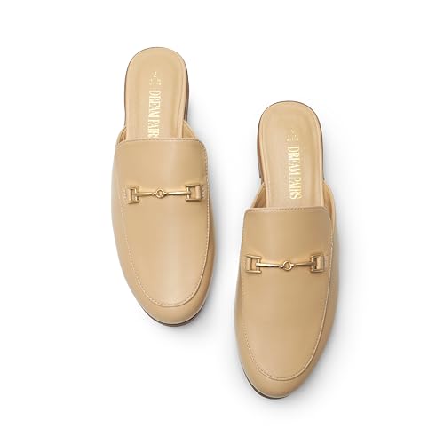 Image of DREAM PAIRS Mules for Women Flats Slip on Comfortable | Pointed Toe Slip on Slides Buckle Lightweight Loafers Shoes for Office Work Business and Casual Wear