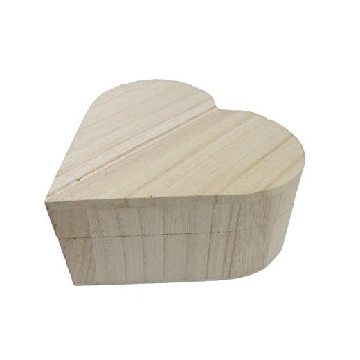 Pracht Creatives Hobby Forma de corazón, Caja de Madera con bisagras y Tapa abatible, Aprox. 13 x 13 x 6 cm, Ideal como Regalo, joyero o para Guardar y Decorar, Naturaleza