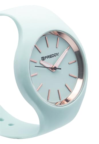 Freddy - Orologio Donna Cinturino Silicone Verde Salvia E Dettagli Oro, Donna, Verde, Unica - 3