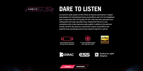 Asus Rog Phone 5S Zs676Ks 5G Dual 128Gb 12Gb Ram Factory Unlocked (Gsm Only | No Cdma - Not Compatible With Verizon/Sprint) Tencent Version – Black #TOP5