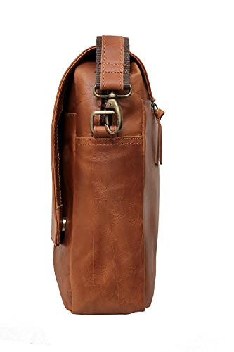 16 Inch Retro Buffalo Hunter Leather Laptop  Messenger Bag Office Briefcase College Bag. #TOP2