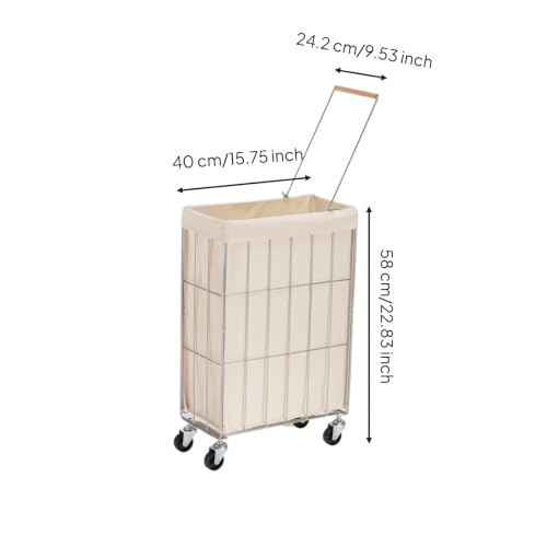 Carrito lavandería vertical plegable predolo para ahorrar espacio en baños pequeños 7