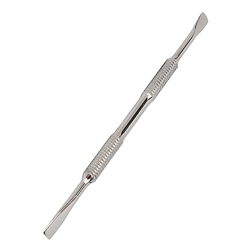 Empurrador de Cutícula de Aço Inoxidável e Limpador de Unhas de Colher, Ferramenta de Manicure e Ped
