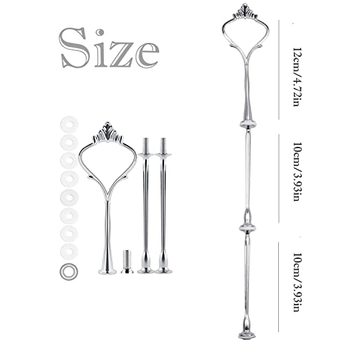 6 Sets Cake Tray Stand Handle, Betterjonny 3 Tier Cake Stand Fittings Hardware Holder For Wedding And Party Making Resin Cupcake Dessert Platter Stand #TOP5